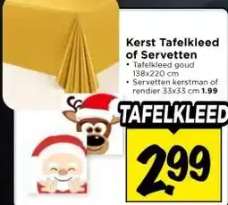 Vomar Voordeelmarkt Kerst Tafelkleed of Servetten aanbieding