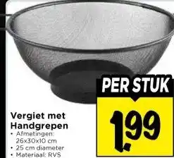 Vomar Voordeelmarkt Vergiet met Handgrepen aanbieding