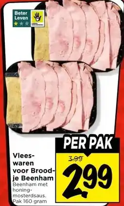 Vomar Voordeelmarkt Vlees- waren voor Brood- je Beenham aanbieding
