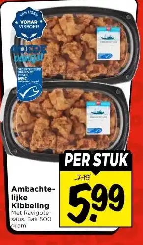 Vomar Voordeelmarkt Ambachte- lijke Kibbeling aanbieding