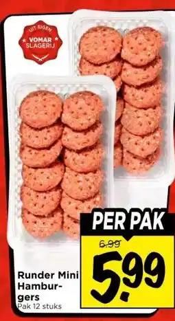 Vomar Voordeelmarkt Runder Mini Hambur- gers aanbieding