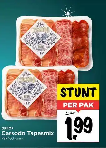 Vomar Voordeelmarkt Carsodo Tapasmix aanbieding