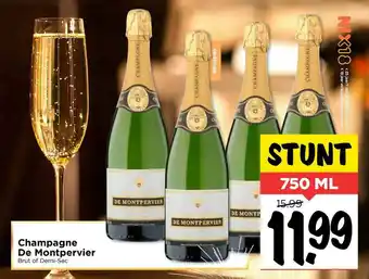 Vomar Voordeelmarkt Champagne De Montpervier Brut Of Demi-Sec aanbieding