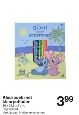 Zeeman Kleurboek met kleurpotloden aanbieding