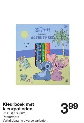 Zeeman Kleurboek met kleurpotloden aanbieding