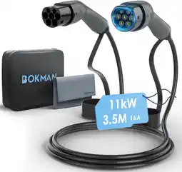 Amazon bokman Type 2 laadkabel (11 kW/3.5 Meter) Compatibel met BEV/PHEV's E-208, Model Y, E-Tech, 500e aanbieding