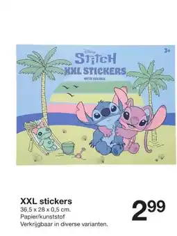 Zeeman XXL stickers aanbieding