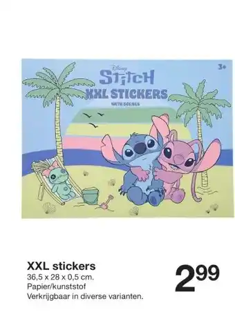 Zeeman XXL stickers aanbieding