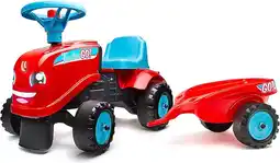 Bol.com FALK Tractor GO Rood met aanhanger vanaf 1 jaar aanbieding