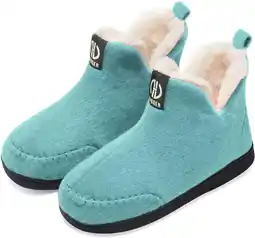 Amazon BUGUKI Vilten huislaarzen heren, dames, pluche gevoerd winter, warme hoge pantoffels aanbieding