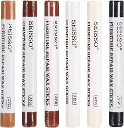 Amazon Houtrestauratie waxstift, Wood Finishing Wax Sticks in zes kleuren aanbieding