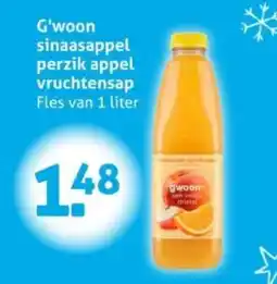 Hoogvliet G'woon sinaasappel perzik appel vruchtensap aanbieding