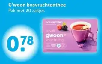 Hoogvliet G'woon bosvruchtenthee aanbieding