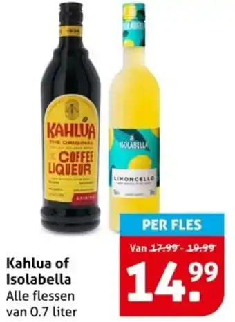 Hoogvliet Kahlua of Isolabella aanbieding
