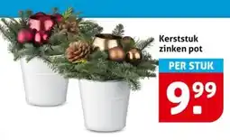 Hoogvliet Kerststuk zinken pot aanbieding