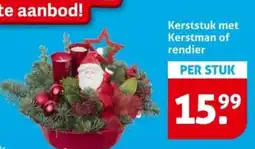Hoogvliet Kerststuk met Kerstman of rendier aanbieding