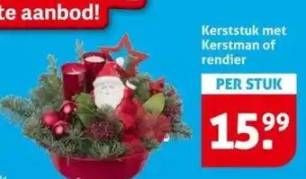 Hoogvliet Kerststuk met Kerstman of rendier aanbieding