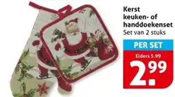 Hoogvliet Kerst keuken of handdoekenset aanbieding