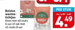 Hoogvliet Bolsius waxine lichtjes aanbieding
