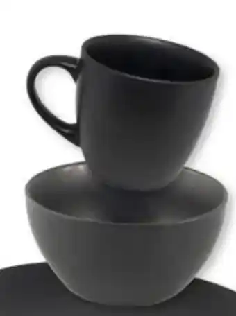 Hoogvliet Koffiemok mat zwart, Schaal mat zwart aanbieding