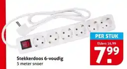 Hoogvliet Stekkerdoos 6-voudig aanbieding