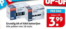 Hoogvliet Grundig AA of AAA batterijen aanbieding