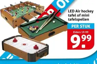 Hoogvliet LED Air hockey tafel of mini tafelspellen aanbieding
