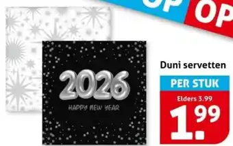 Hoogvliet Duni servetten aanbieding