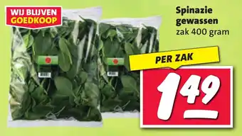 Nettorama Spinazie gewassen aanbieding