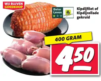 Nettorama Kipdijfilet of Kipdijrollade gekruid aanbieding
