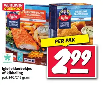 Nettorama Iglo lekkerbekjes of kibbeling aanbieding