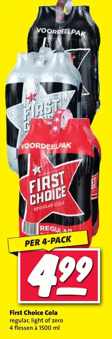 Nettorama First Choice Cola regular, light of zero aanbieding