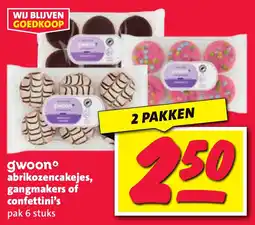Nettorama Gwoonº abrikozencakejes, gangmakers of confettini's aanbieding