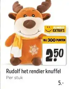 Jumbo Rudolf het rendier knuffel aanbieding