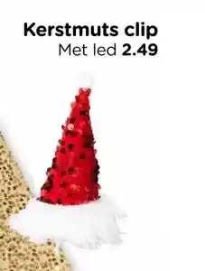 Xenos Kerstmuts clip aanbieding
