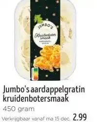 Jumbo Jumbo's aardappelgratin kruidenbotersmaak aanbieding