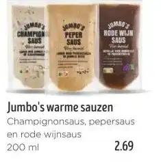 Jumbo Jumbo's warme sauzen aanbieding