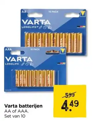 Xenos Varta batterijen aanbieding