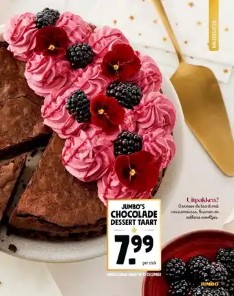 Jumbo JUMBO'S CHOCOLADE DESSERT TAART aanbieding