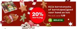 Welkoop Alle kerstsnacks of kerstspeelgoed voor hond en kat aanbieding