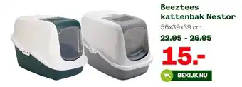 Welkoop Beeztees kattenbak Nestor aanbieding