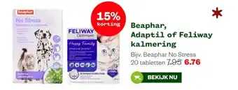 Welkoop Beaphar, Adaptil of Feliway kalmering aanbieding