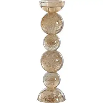 Trendhopper Kandelaar Itinga Glas Bubbel Amber 34 Cm aanbieding