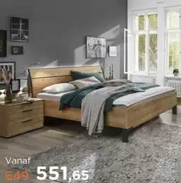 TotaalBED Bed Rota | houten hoofdbord voorraad | 140 x 200 cm | imitatie bianco eiken aanbieding