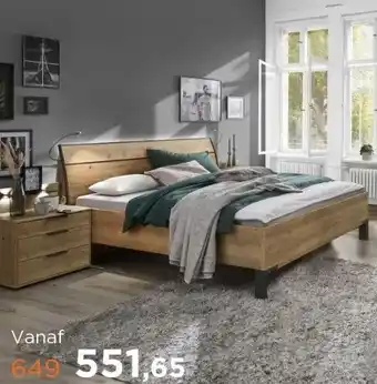 TotaalBED Bed Rota | houten hoofdbord voorraad | 140 x 200 cm | imitatie bianco eiken aanbieding