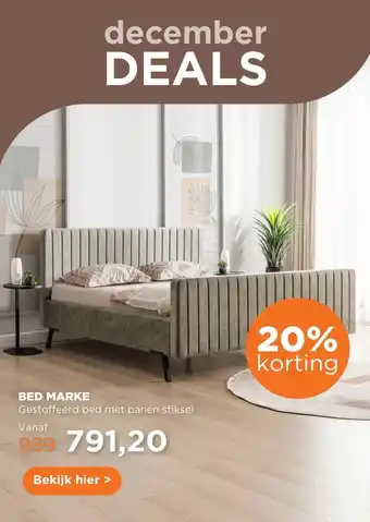 TotaalBED Bed Marke | 140 x 200 cm | Adore 626, tijm aanbieding