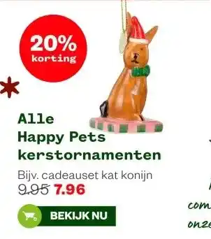 Welkoop Alle Happy Pets kerstornamenten aanbieding
