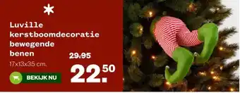 Welkoop Luville kerstboomdecoratie bewegende benen aanbieding