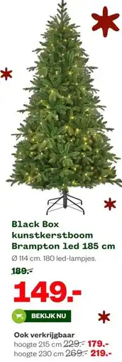 Welkoop Black Box kunstkerstboom Brampton aanbieding