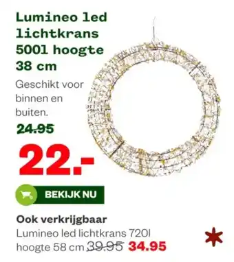 Welkoop Lumineo led lichtkrans 5001 hoogte aanbieding